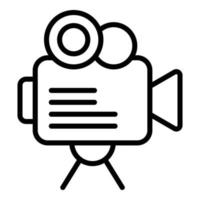 Cinema reel camera icon outline vector. Event festival vector