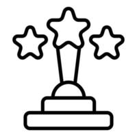 Star cup icon outline vector. Movie show vector