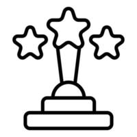 vector de contorno de icono de copa de estrella. programa de cine