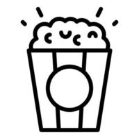 Zoo popcorn bag icon outline vector. Jungle ticket vector