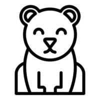 Zoo bear icon outline vector. Ticket pass vector