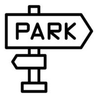 Zoo park direction icon outline vector. Movie card vector