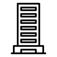 Retail building icon outline vector. Business center vector