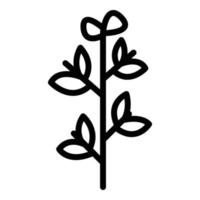 Parsley icon outline vector. Oregano plant vector