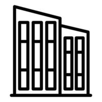 Office building center icon outline vector. Modern city vector