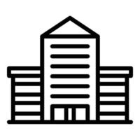 Business building icon outline vector. Store centre vector