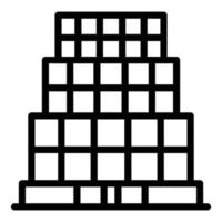 Trade building icon outline vector. Modern store vector
