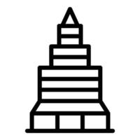 Architecture building icon outline vector. Modern store vector