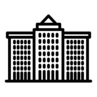 Administration building icon outline vector. Modern city vector