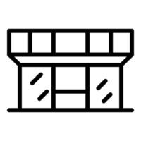 Market building icon outline vector. City modern vector