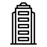 Finance building icon outline vector. Store mall vector