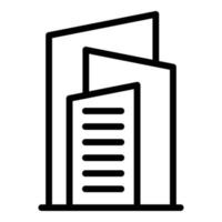 Town building icon outline vector. Modern store vector