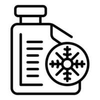 Auto liquid icon outline vector. Fluid temperature vector