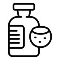Coco lotion icon outline vector. Coconut product vector