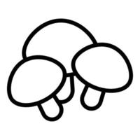 Fungi mushroom icon outline vector. Food chinese vector