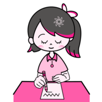 The Cute Girl Writer png