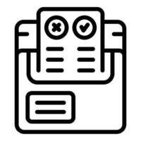 PCR test icon outline vector. Corona health vector