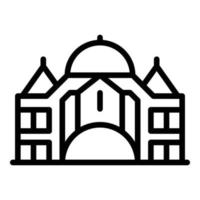 History temple icon outline vector. Opera house vector