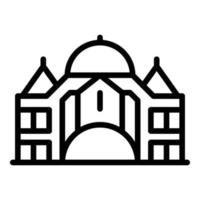 History temple icon outline vector. Opera house vector