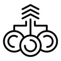Critical cost icon outline vector. Business team vector