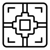 Business target icon outline vector. Courage skill vector