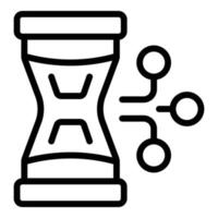 Hourglass icon outline vector. Self courage vector