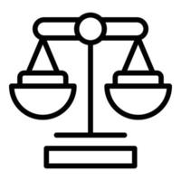 Courage balance icon outline vector. Hero obstacle vector