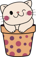 Kitty cat flower cute pot flower pot kitten pet cute cat adorable