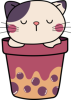 adorable pot chaton chat mignon fleur animal de compagnie chat mignon png