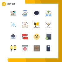 User Interface Pack of 16 Basic Flat Colors of full arrow picture partnership agreement Editable Pack of Creative Vector Design Elements