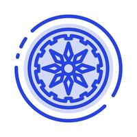 Circle Country India Blue Dotted Line Line Icon vector