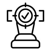 Courage target icon outline vector. Hero self vector