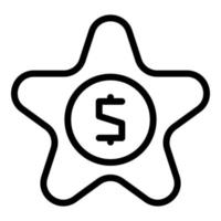 Star money quiz icon outline vector. Game exam vector