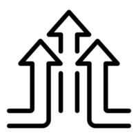 Arrow up icon outline vector. Comfort zone vector