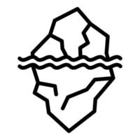 Deep ice berg icon outline vector. Sea mountain vector