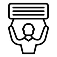Man banner icon outline vector. Hero obstacle vector