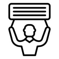 Man banner icon outline vector. Hero obstacle vector