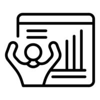 Web expert icon outline vector. Business goal vector