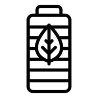 Environmentally friendly battery icon outline vector. Eco energy vector