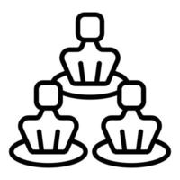 Expert group team icon outline vector. Work office vector