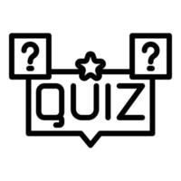 Quiz problem icon outline vector. Word education vector