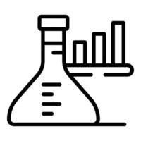 Flask expert icon outline vector. Business goal vector