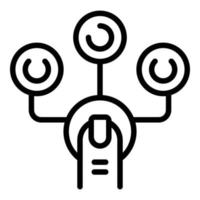 Expert button icon outline vector. Business chart vector