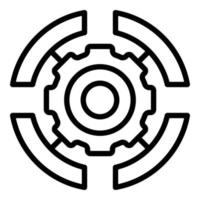 Expert gear icon outline vector. Office cyber vector