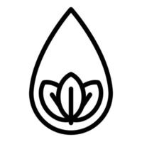 Environmentally friendly water drop icon outline vector. Eco recycle vector