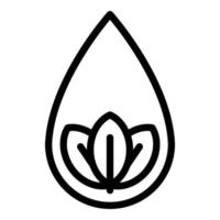 Environmentally friendly water drop icon outline vector. Eco recycle vector