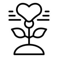 Charity plant icon outline vector. Volunteer support vector