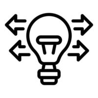 Idea bulb icon outline vector. Comfort zone vector