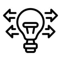 Idea bulb icon outline vector. Comfort zone vector