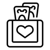 Generosity box icon outline vector. Hand volunteer vector